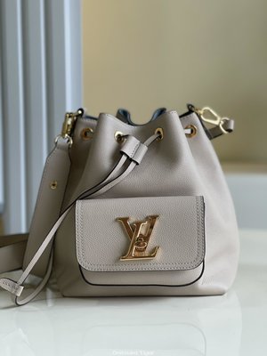 二手Louis Vuitton LV Lockme Bucket水桶包 M57688 象灰色