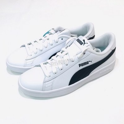 【Dr.Shoes】Puma SMASH V2 L 黑色LOGO 百搭 小白鞋 運動 休閒鞋 情侶鞋 365215-01