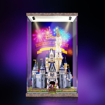 亞克力防塵盒適用樂高71040迪士尼城堡展示模型玩具透明~芙蓉百貨