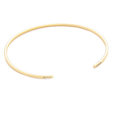 SHASHI 紐約品牌 AVA 金色平衡骨手環 鑲鑽設計 亮面優雅圓弧 C型可調式 孫芸芸款