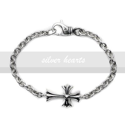 【SILVER HEARTS】Goro's Chrome Hearts克羅心CH Cross十字架18cm純銀手環 手鍊