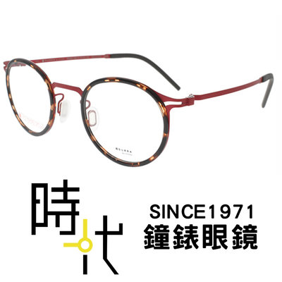 【台南 時代眼鏡 VYCOZ】DR9003 RED-H 光學眼鏡鏡框 DURRA 9系列 薄鋼 圓框琥珀/紅 47mm