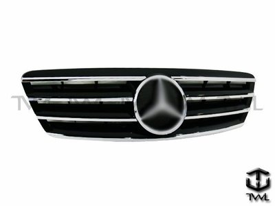 《※台灣之光※》全新BENZ賓士 W203  SL-TYPE高品質無框跑車大星黑色水箱罩台灣製 特惠中