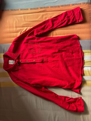 visvim p.o.shirt 紅色16年套頭襯衫2碼，肩