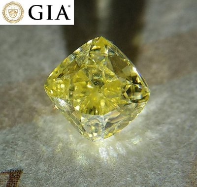 【台北周先生】天然Fancy intense正黃色鑽石 1克拉 超濃郁 Even分布 VS1高淨度 閃耀黃鑽 送GIA證