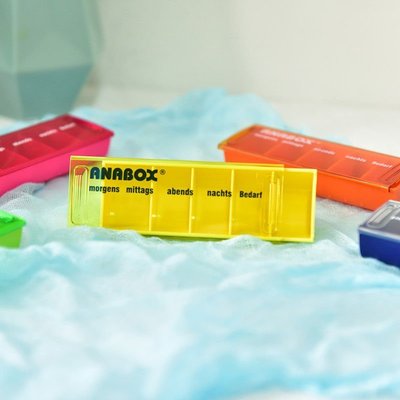 德國ANABOX每日便攜獨立五格藥盒隨身安全防潮迷你小藥盒收納盒超夯 精品