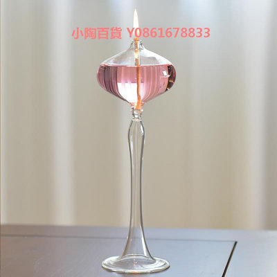 歐式創意玻璃燭臺擺件北歐浪漫簡約現代家用桌面無煙酥油燈
