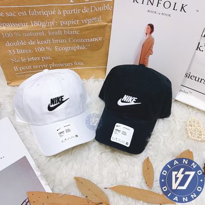 帝安諾-實體店面 Nike Sportwear Heritage Cap 老帽 帽子 棒球帽 黑色 白色 913011
