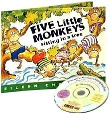 FIVE LITTLE MONKEYS SITTING IN TREE 書+CD