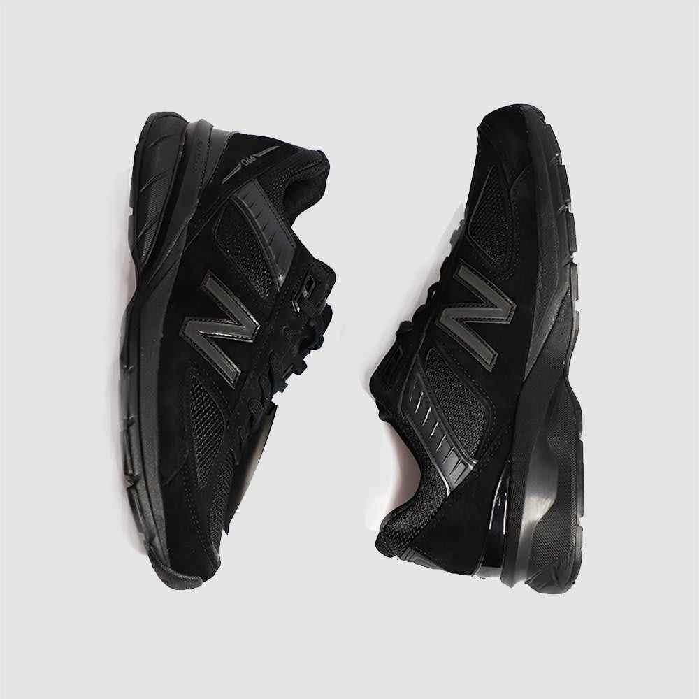 QUEST】NEW BALANCE 990V5 D 全黑黑色反光麂皮慢跑鞋M990BB5