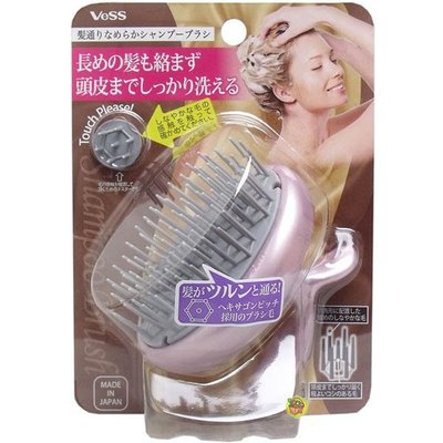 【JPGO】日本製 VeSS 獨特六角刷毛 頭皮潔淨美髮清潔梳 按摩洗頭梳 #004