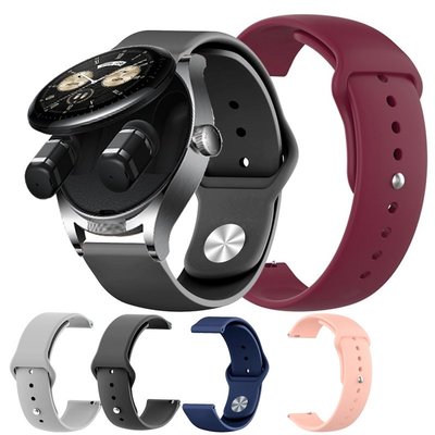 華為 Huawei Watch Buds 智能手錶可更換手錶運動錶帶腕帶的軟矽膠錶帶