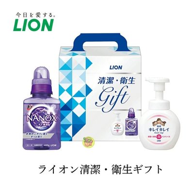 【JPGO】日本製 LION獅王 SUPER NANOX奈米樂無臭化洗衣精+泡沫洗手乳 清潔禮盒組#702