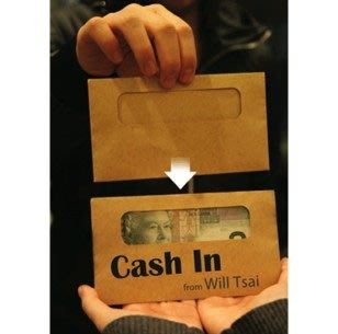【意凡魔術小舖】Cash In--信封出錢(快速出錢)快速提款提領現金鈔票魔術