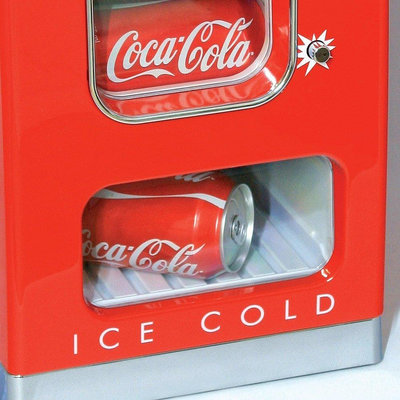 美式復古可口可樂迷你販賣機10罐易拉罐彈出式小冰箱家用車載販售