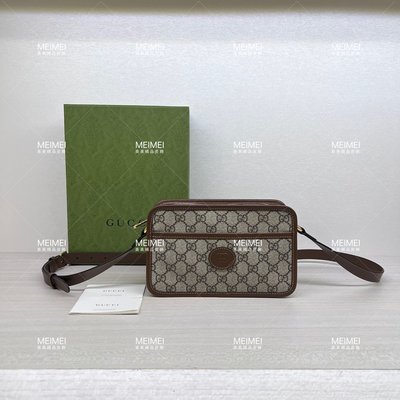 30年老店 現貨 GUCCI Mini bag with Interlocking G 相機包 斜背包 焦糖 老花 658572