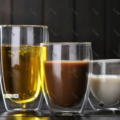 【吉川易购】耐熱雙壁中空玻璃咖啡馬克杯 拿鐵咖啡杯 茶杯 雙層隔熱玻璃杯