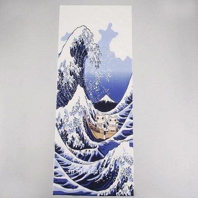 布布精品館，日本製  江戶 浮世繪 葛飾北齋 凱風快晴  赤富士 富士山 圖案 棉布 可當掛畫 桌巾 壁飾