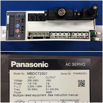 MBDCT2507 400W Panasonic AC SERVO 控制器 A621