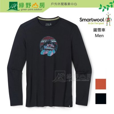 《綠野山房》SmartWool 聰明羊 男款 塗鴉長Tee 美麗諾羊毛長袖上衣 吸濕排汗 鏟雪車 2色 SW016682