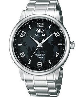 全新 ALBA 佔領世界時尚腕錶(黑/42mm) VJ76-X029D /AQ5123X 保固7日 SNK809K2
