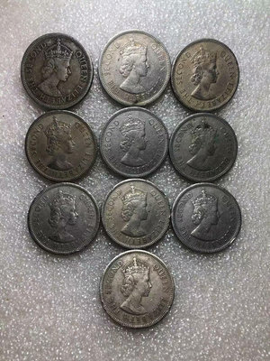 【二手】 香港伊麗莎白大一元硬幣 1960年1735 錢幣 紙幣 硬幣【經典錢幣】