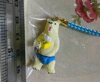 龍廬-自藏出清~吊飾-日本北海道限定白熊穿內褲造型公仔吊飾/只有一個/可自用送人