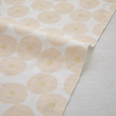日本 MUDDY WORKS 蜜桃粉 紅豆麵包 二重紗 (半米50x110cm=260元)