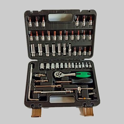 促銷打折 汽修工具46件套筒工具箱1/4系列微型套筒扳手工具套裝小盒