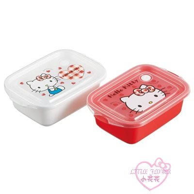 ♥小花花日本精品♥Hello Kitty 微波耐熱保鮮盒2入組~3