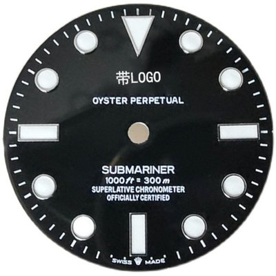 熱銷 現貨丨手錶配件 黑 綠水鬼 GMT 鬼王表面 字面 錶盤  適配2836 3135機芯現貨