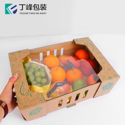 下殺-通用高檔水果包裝盒8-10斤牛皮紙盒禮品過年空禮盒