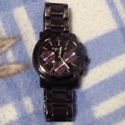 agnes b手錶、手錶、agnes b、三眼手錶、正品手錶、正品，時尚有型、名牌、錶、名牌錶、仼何場地、時間均適戴