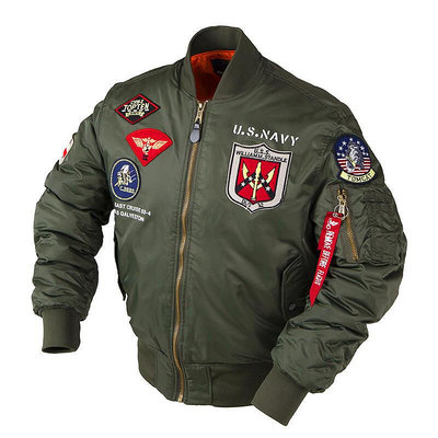眾信優品 冬季 top gun美國飛行員夾克 usaf美軍空軍軍迷男女情侶外套 PB1005