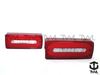《※台灣之光※》全新BENZ W463 G CLASS G350 G500 G55 AMG款LED光柱光條紅白晶鑽尾燈組