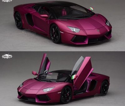 特賣-紫色超級賽車汽車模型 1:18原廠Lamborghini Aventador LP700-4仿真合金原廠跑車汽車金