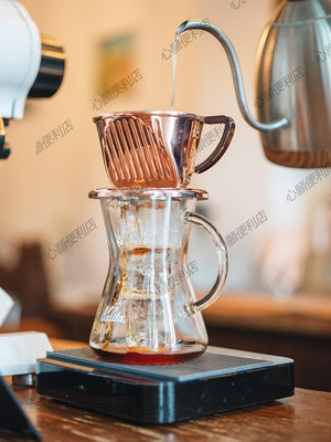 新店促銷 日本kalita銅濾杯梯形扇形三孔咖啡過濾器手沖咖啡漏斗戶外分享壺-現貨