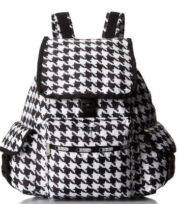 預購 美國 Lesportsac Voyager Backpack 千島格紋款雙肩後背包 書包 旅行袋 生日禮