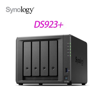 免運「Sorry」Synology 群暉 DS923+ 4Bay NAS 雙核 4G 網路儲存伺服器 取代 DS920+