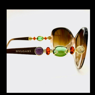 一元競標 真品寶格麗BVLGARI 最美珠寶漸層太陽眼鏡