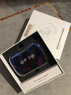 X6  Bluetooth headset 無線藍牙耳機  TWS掛耳 5.0運動  防水 雙動圈耳機 入耳式耳機 隔絕噪音 炫彩色 全新 現貨 盒裝
