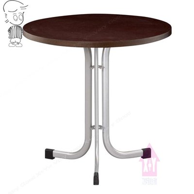【X+Y】艾克斯居家生活館     餐桌椅系列-艾德 2尺圓桌(409閃光銀扁管).洽談桌.餐桌.另有2.5尺.摩登家具