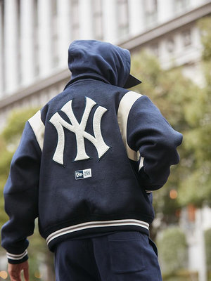NEW ERA x MLB New York Yankees Melton Varsity 紐約洋基滾邊夾克外套13755404。太陽選物社