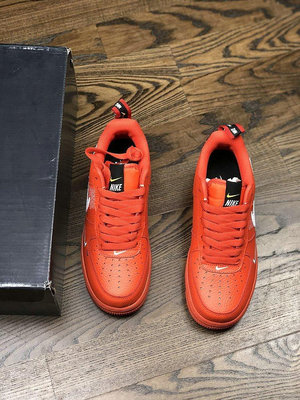 Nike Air Force 1’07 紅白 經典 皮革 低幫 休閒鞋 情侶鞋【ADIDAS x NIKE】