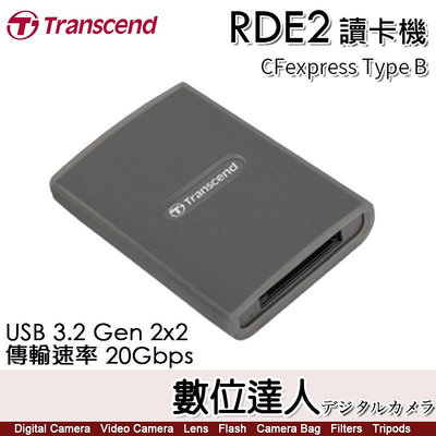 創見 Transcend RDE2 CFexpress Type B 讀卡機 820／USB 3.2 Gen 2x2 鋁合金殼 20Gbps