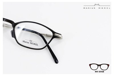 【My Eyes 瞳言瞳語】MORIUS MOREL 深灰色小梯型光學眼鏡 法國製 咖啡店 / 書店 古典文藝青年風格