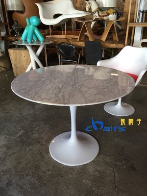 【挑椅子】Saarinen Oval Tulip Table 大理石圓餐桌 100Ø (復刻版) TB-034-100