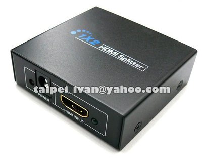 全新盒裝 HDMI 1.4版 1進2出 分配器 24K鍍金  一分二 Splitter 放大器 支援3D HDCP 1080P