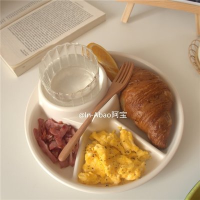 熱銷 阿寶-韓風ins一人食日式減脂分格餐盤防摔耐熱寶寶餐具小食便當盤