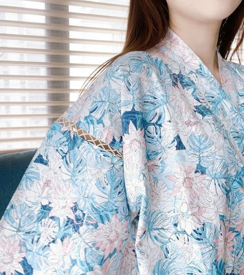【熱賣精選】和服夏季 日式純棉家居服女士短袖睡衣套裝日本和服甚平溫泉汗蒸服